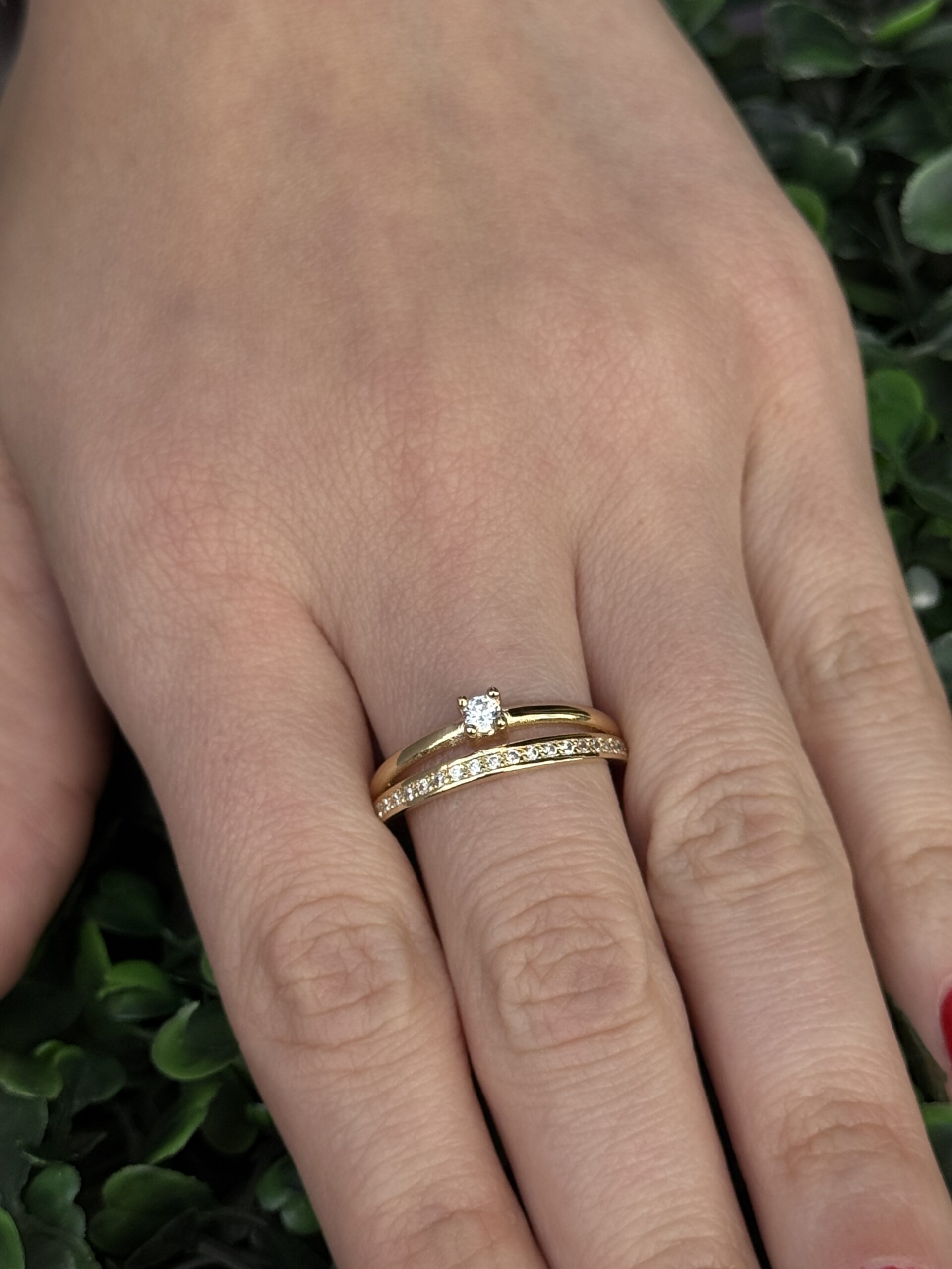 Solitário aparador em ouro18k - Imagem 5