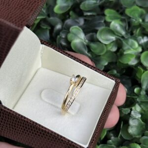 Solitário aparador em ouro18k