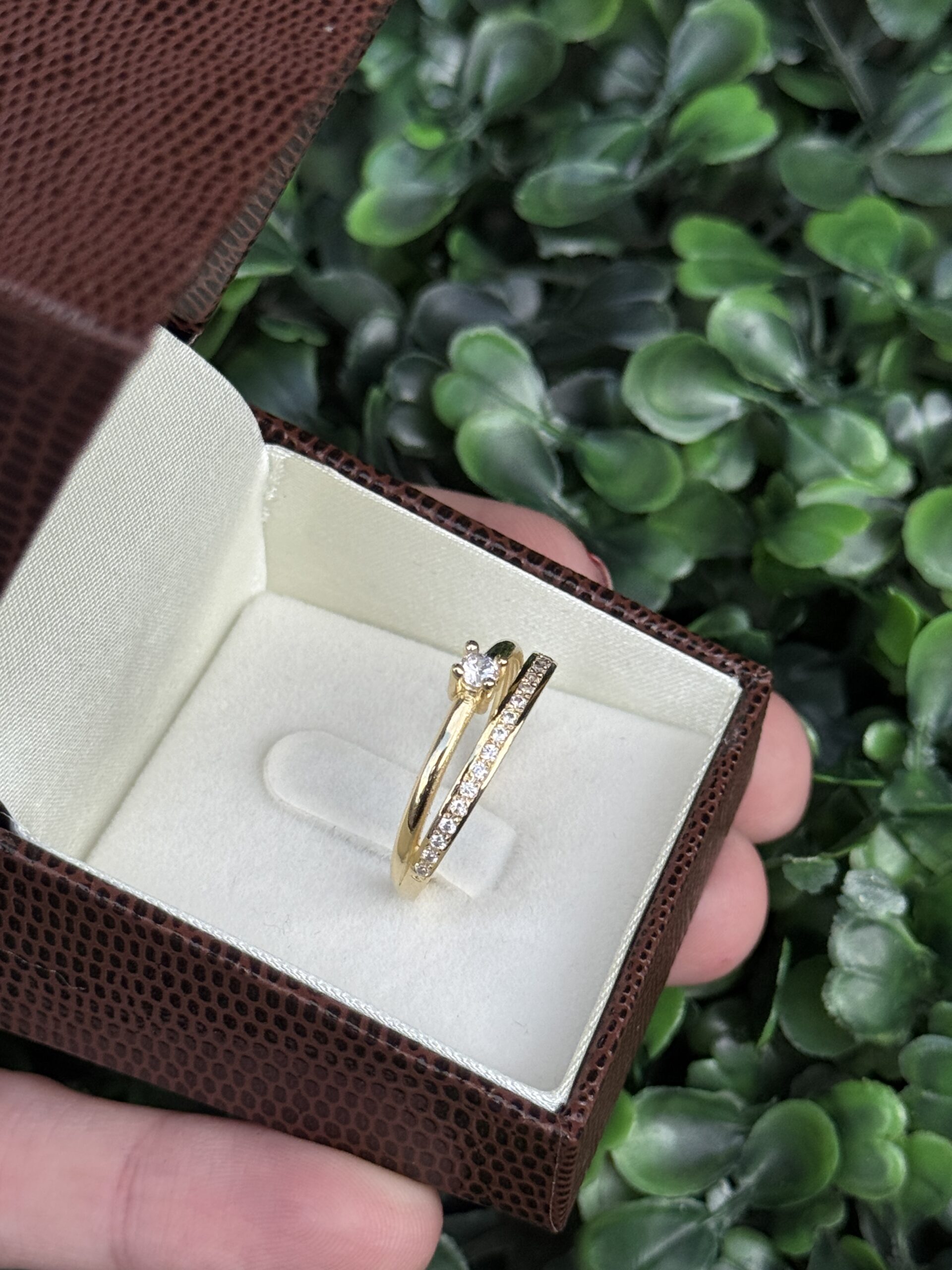 Solitário aparador em ouro18k