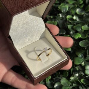 Solitário em ouro 18k