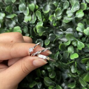 Par de aliança 3mm em prata