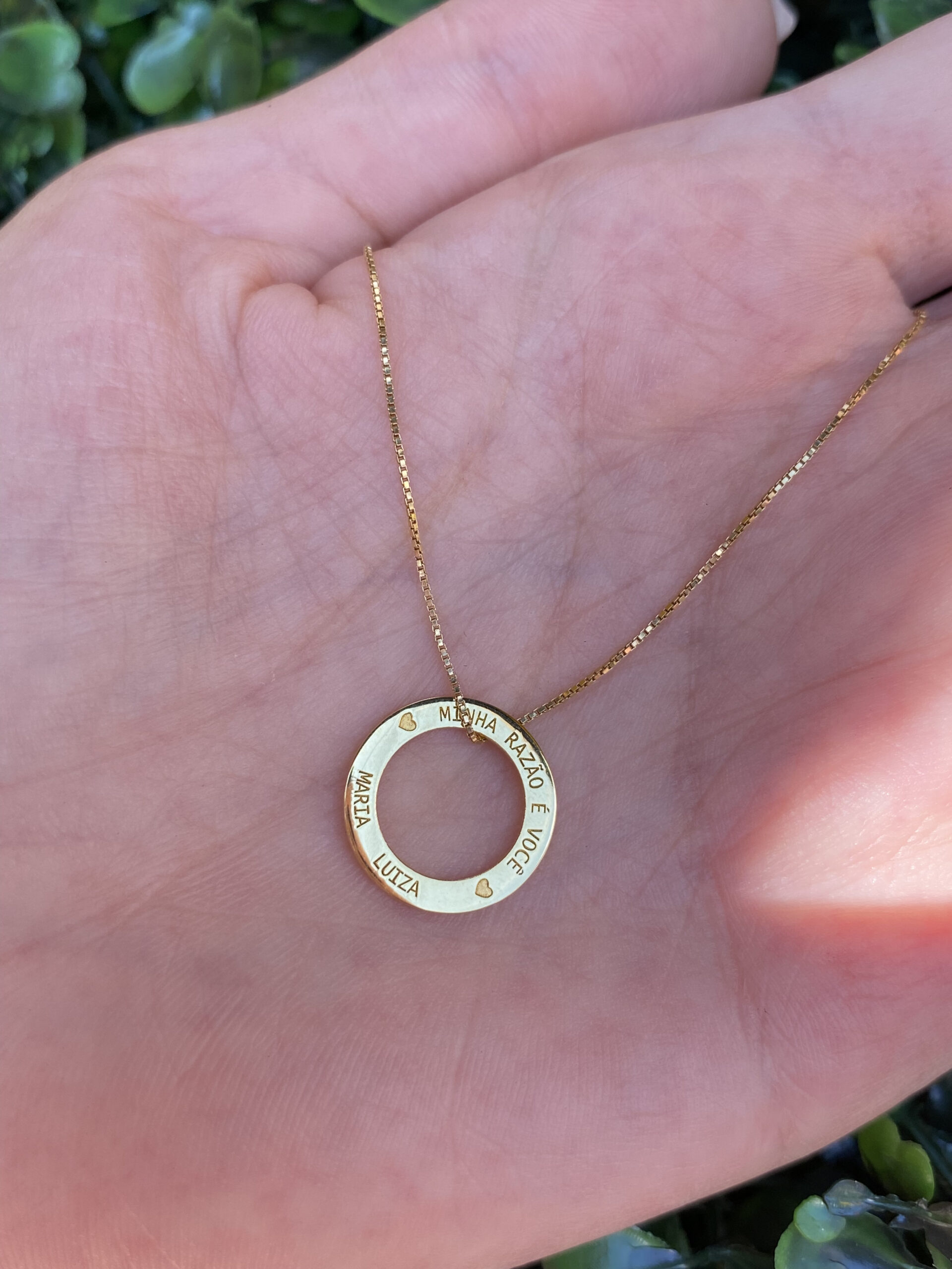 Pingente redondo em ouro 18k - minha razão - Imagem 4