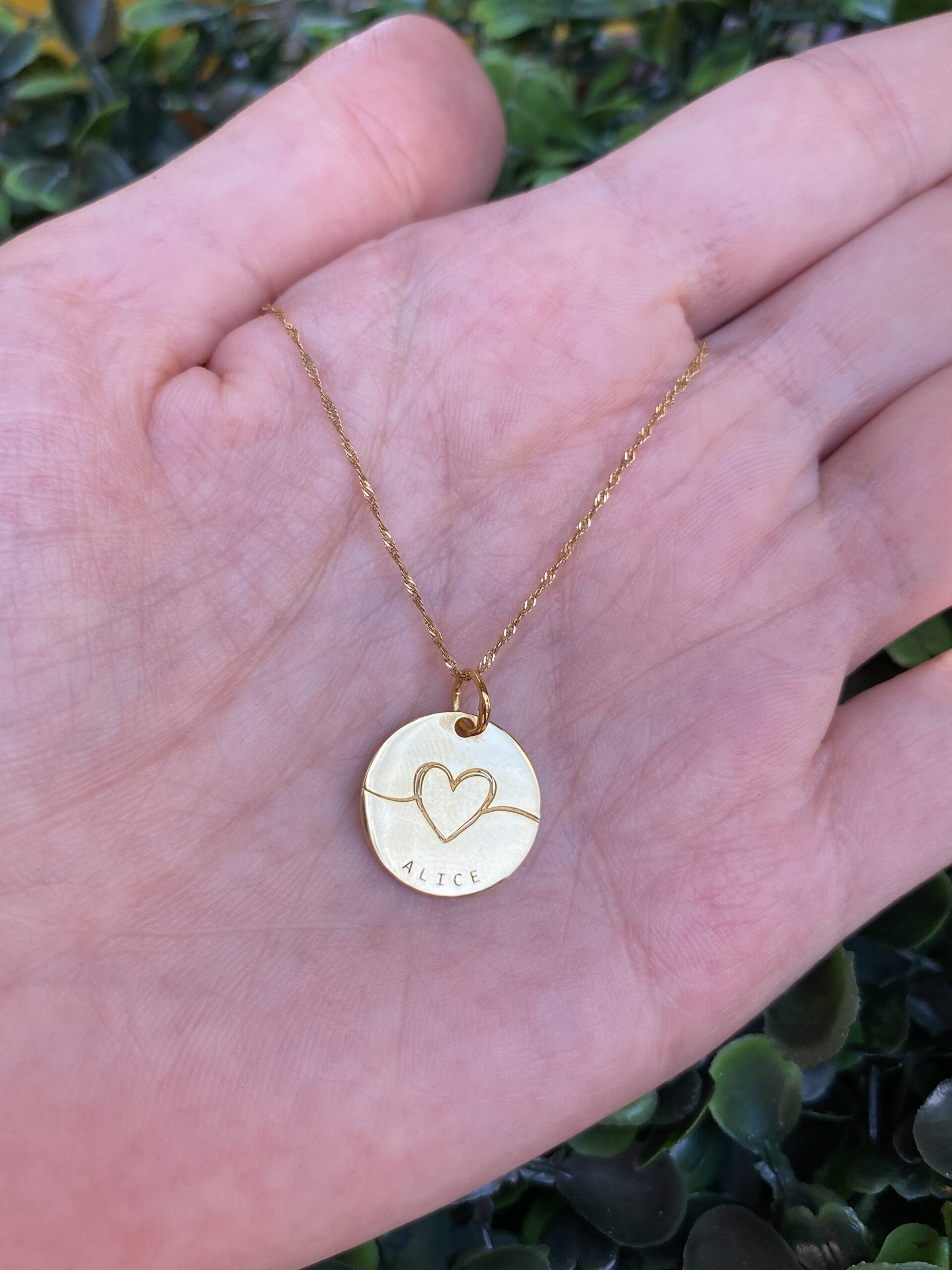 Pingente nome filha(o) ouro 18k - Imagem 3