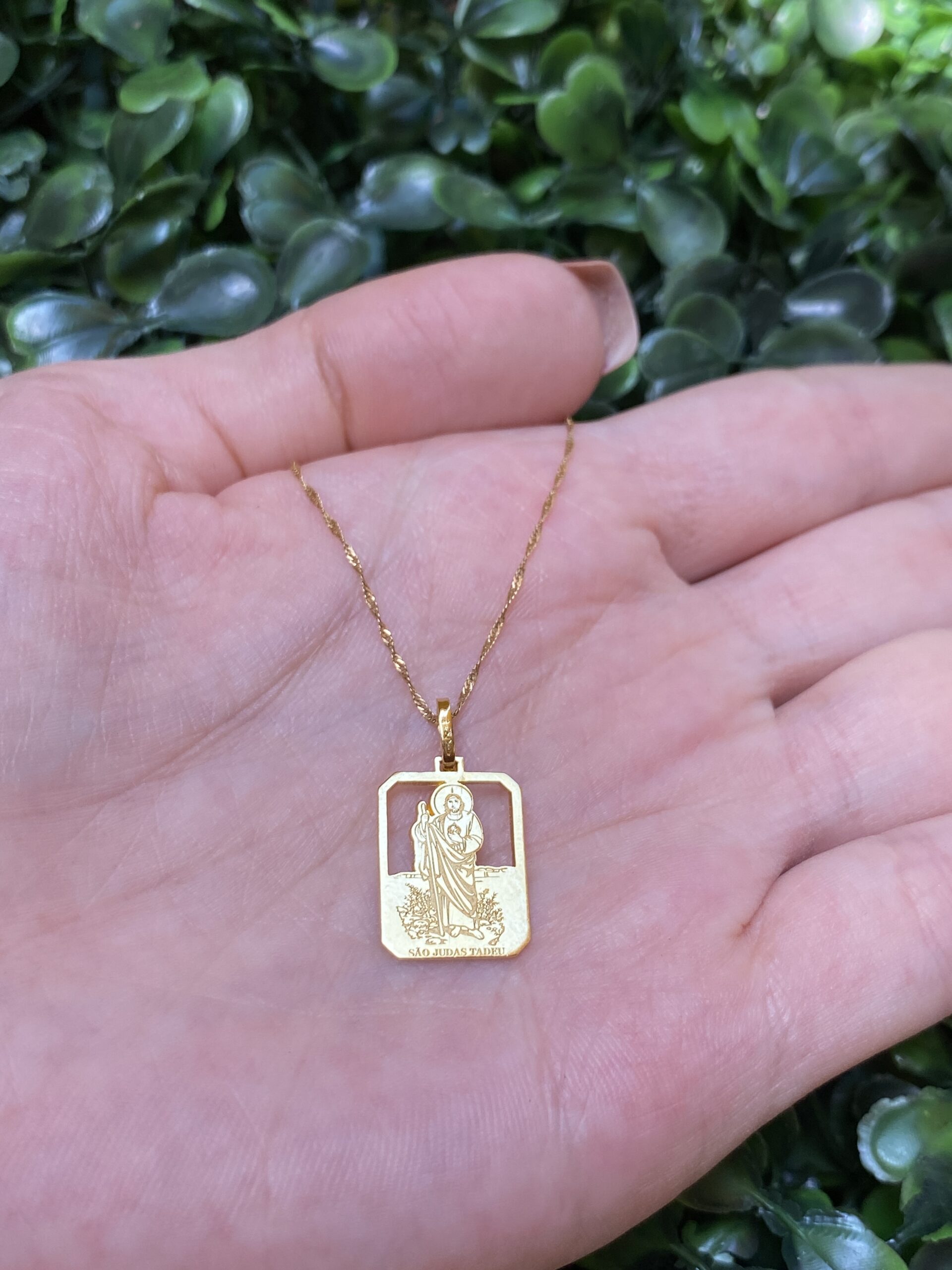 Pingente São Judas Tadeu em ouro 18k - Imagem 3