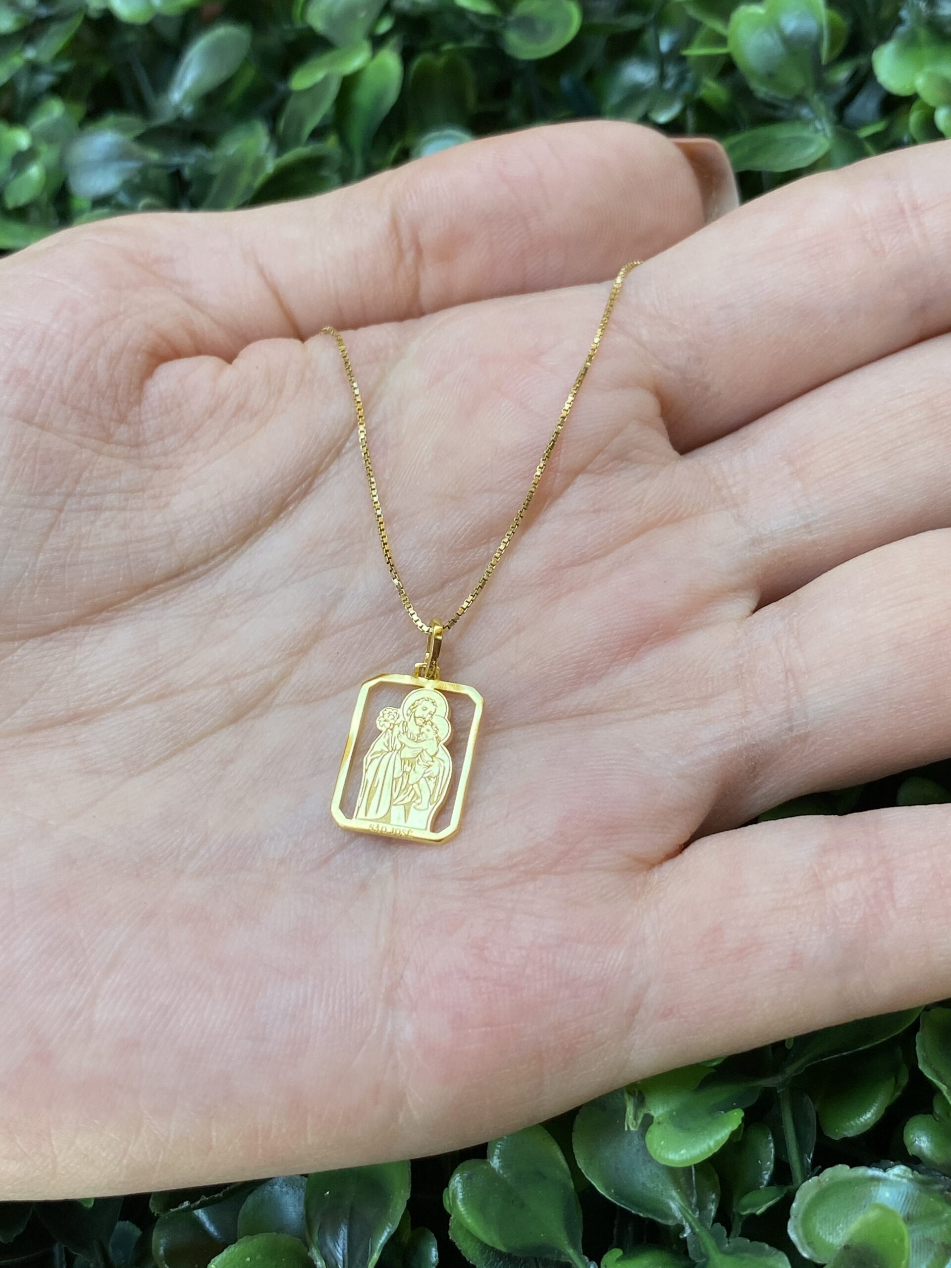 Pingente São José em ouro 18k - Imagem 4