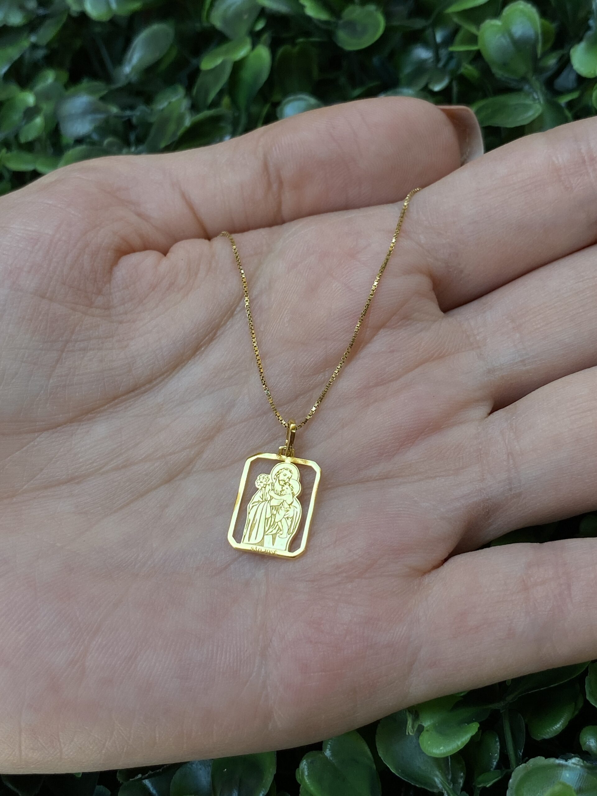 Pingente São José em ouro 18k - Imagem 3