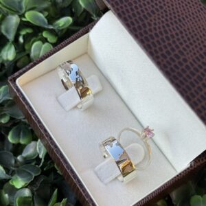 Par de aliança 6mm em prata