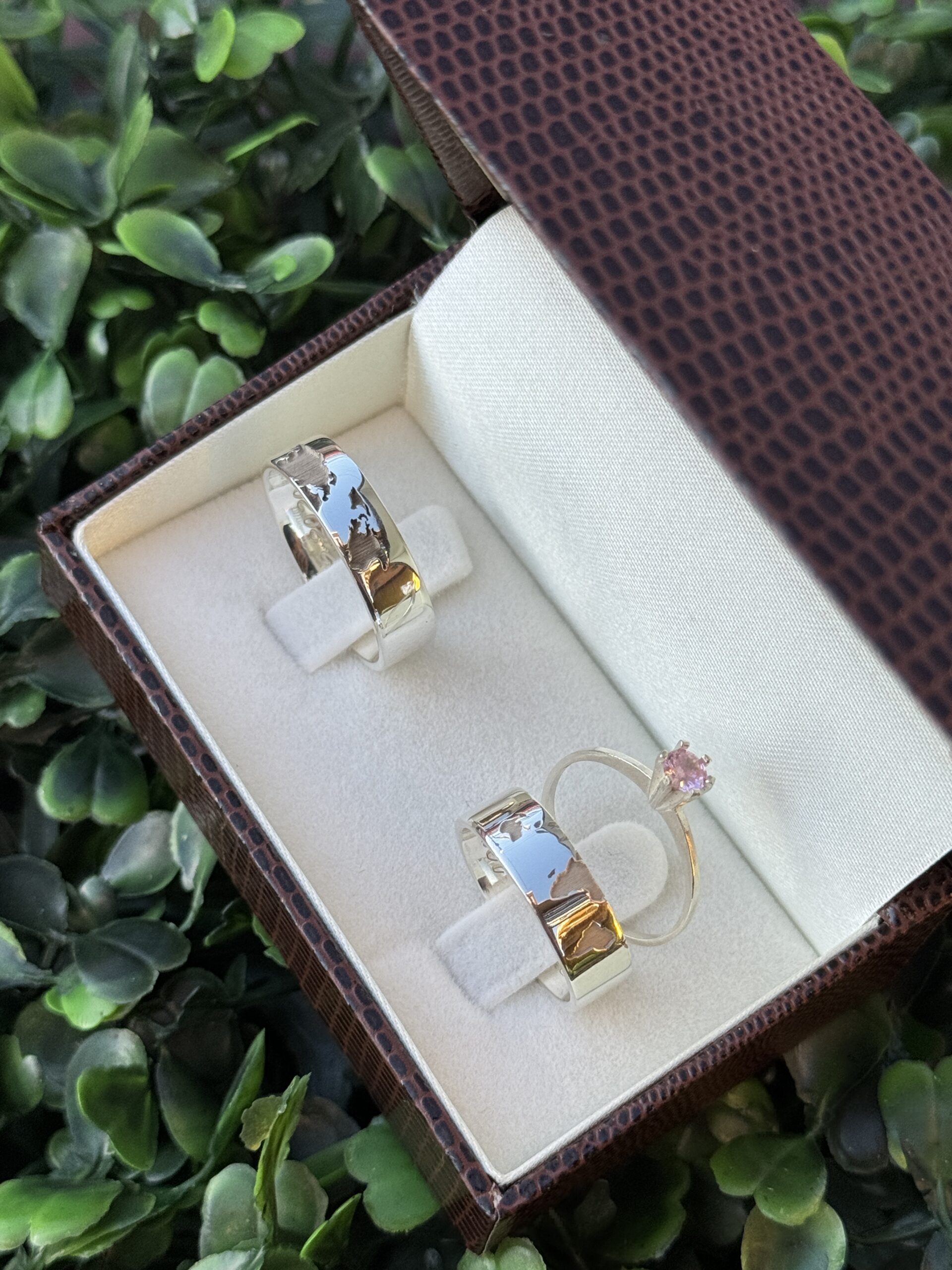 Par de aliança 6mm em prata