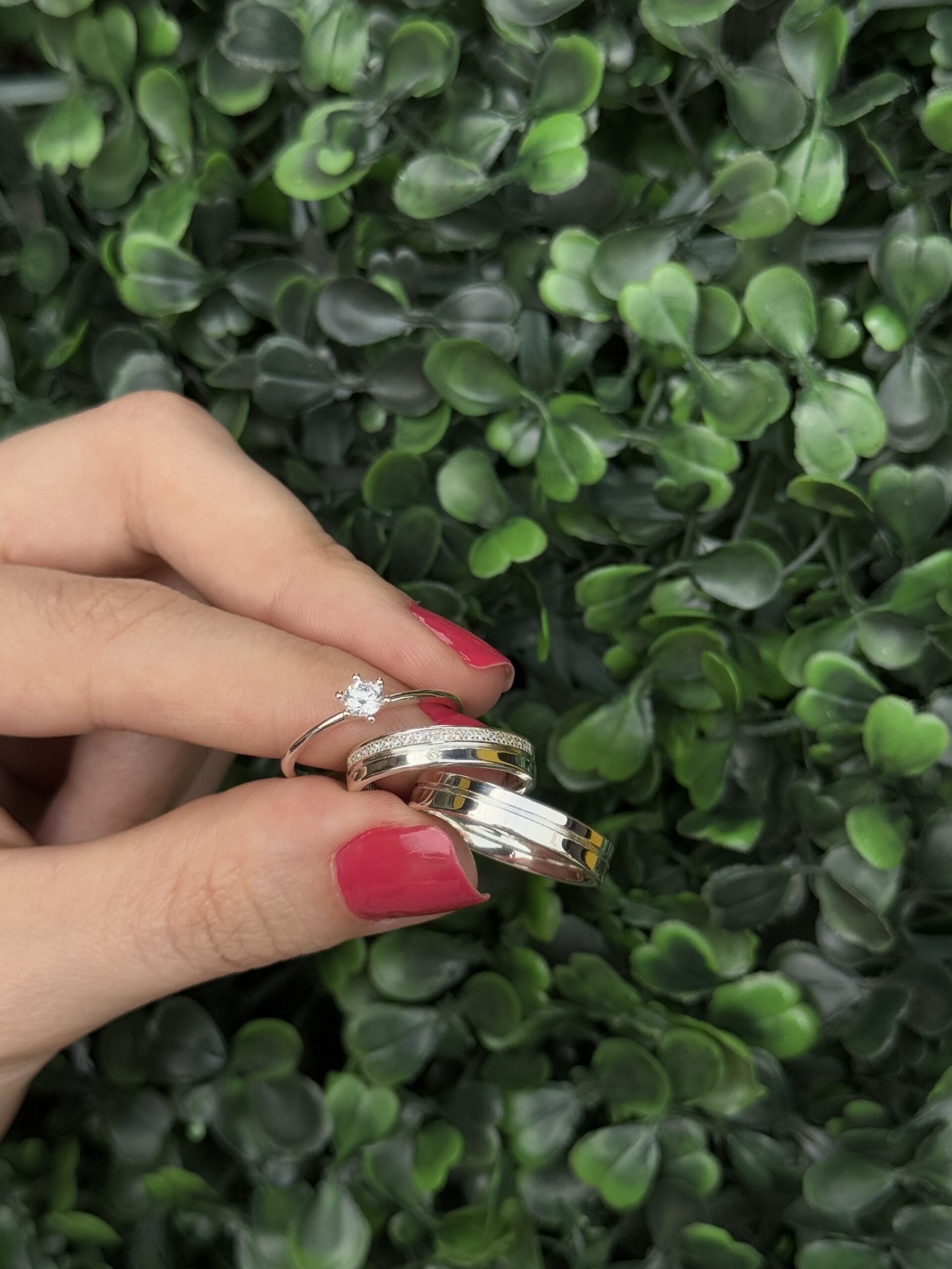 Par de aliança 4mm em prata - Imagem 3