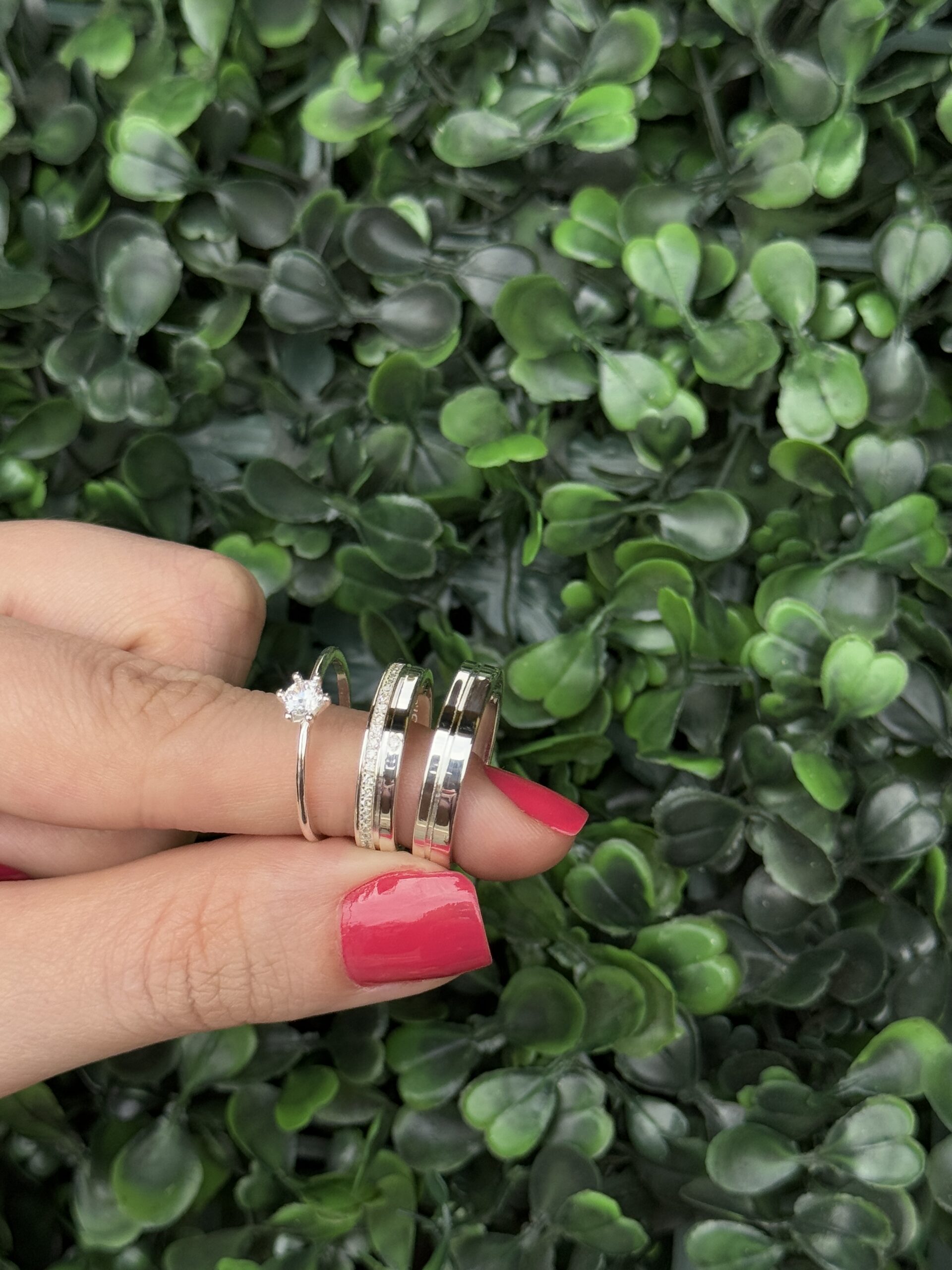 Par de aliança 4mm em prata - Imagem 2