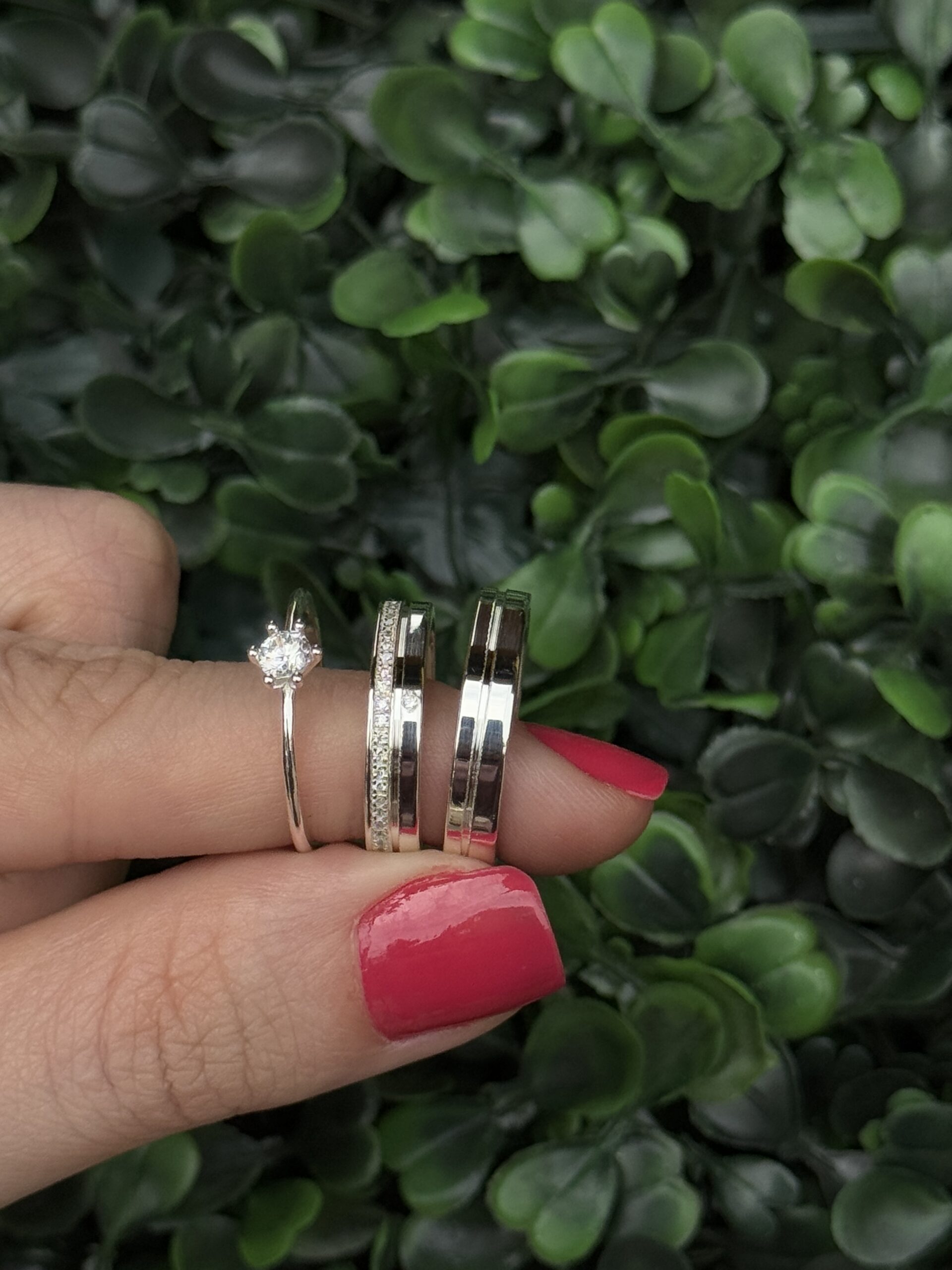 Par de aliança 4mm em prata