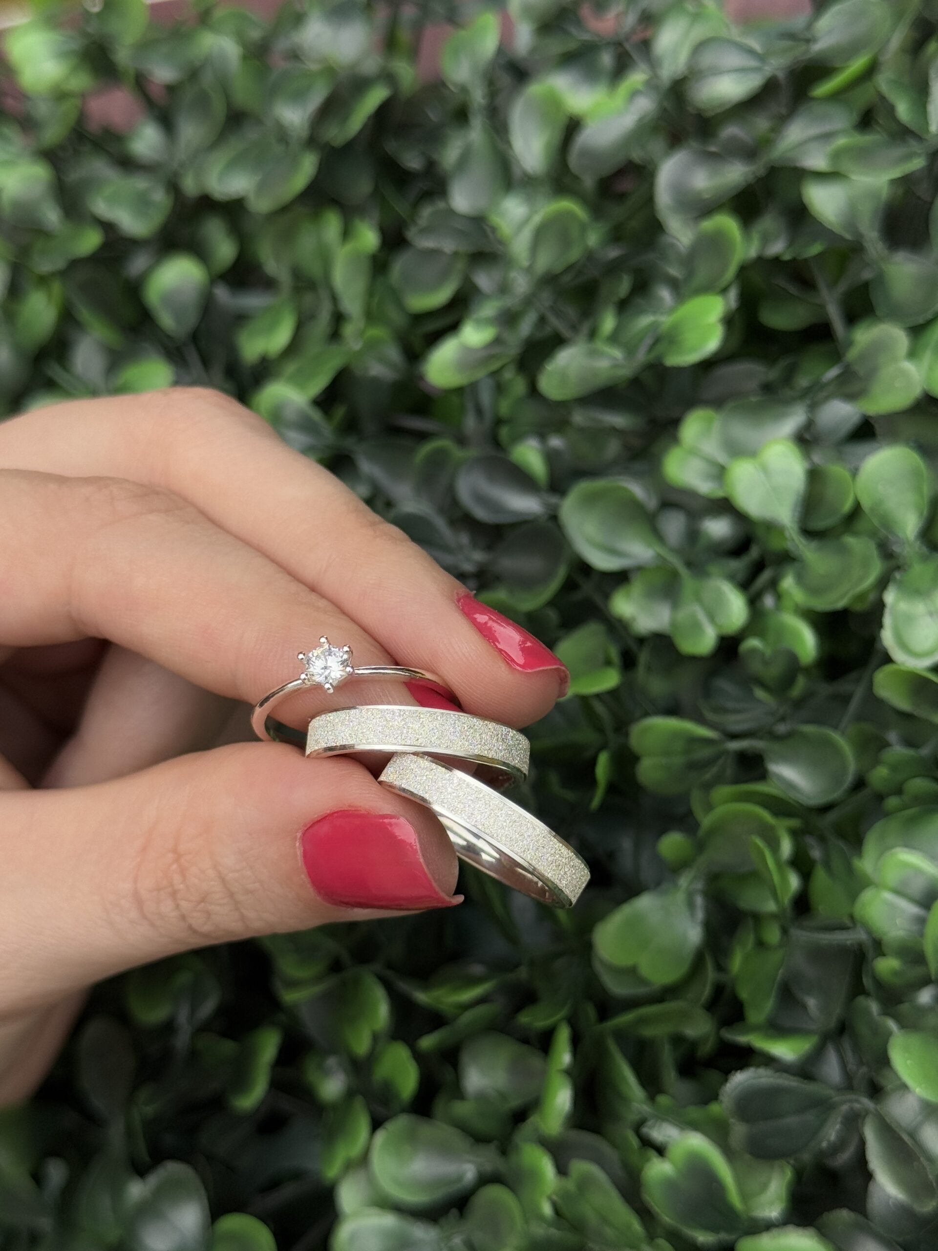 Par de aliança 5mm em prata - Imagem 2