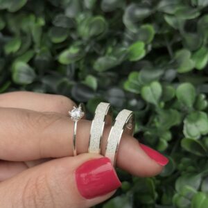 Par de aliança 5mm em prata