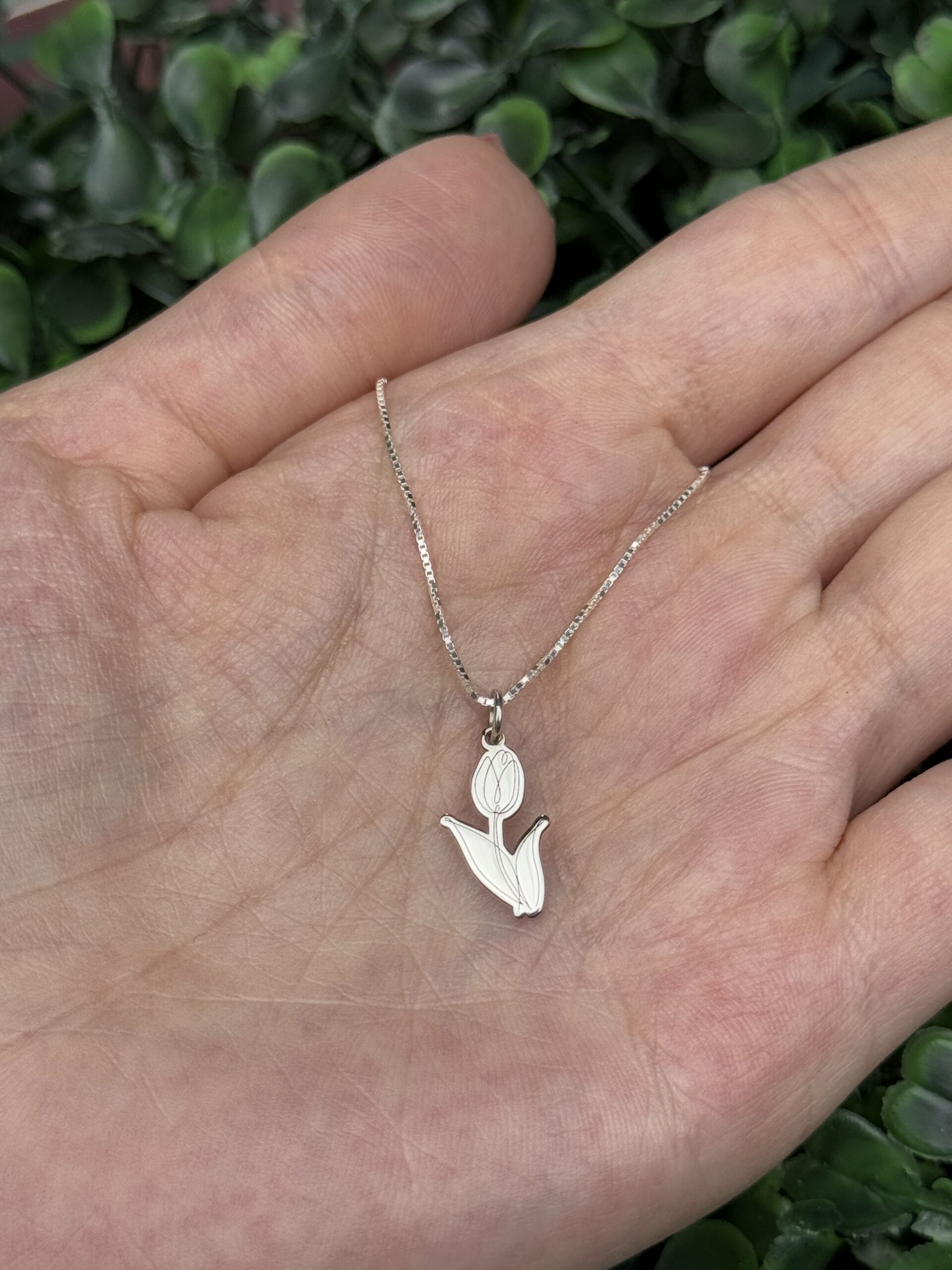 Pingente em prata - Tulipa - Imagem 4