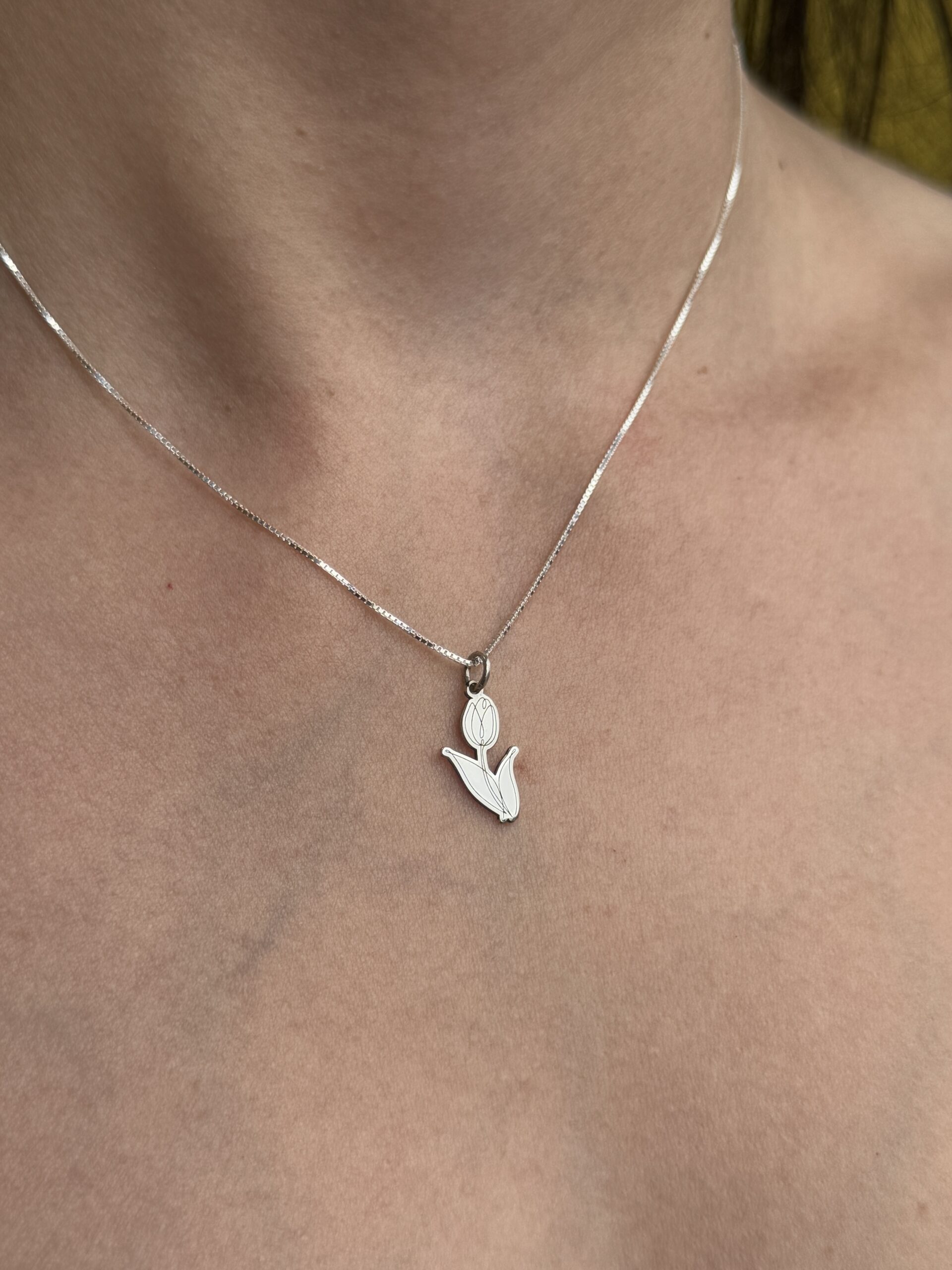 Pingente em prata - Tulipa - Imagem 3