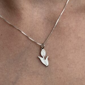 Pingente em prata - Tulipa