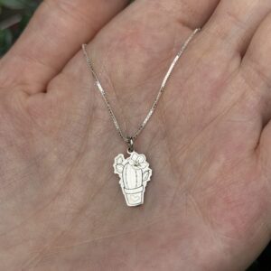 Pingente cacto em prata