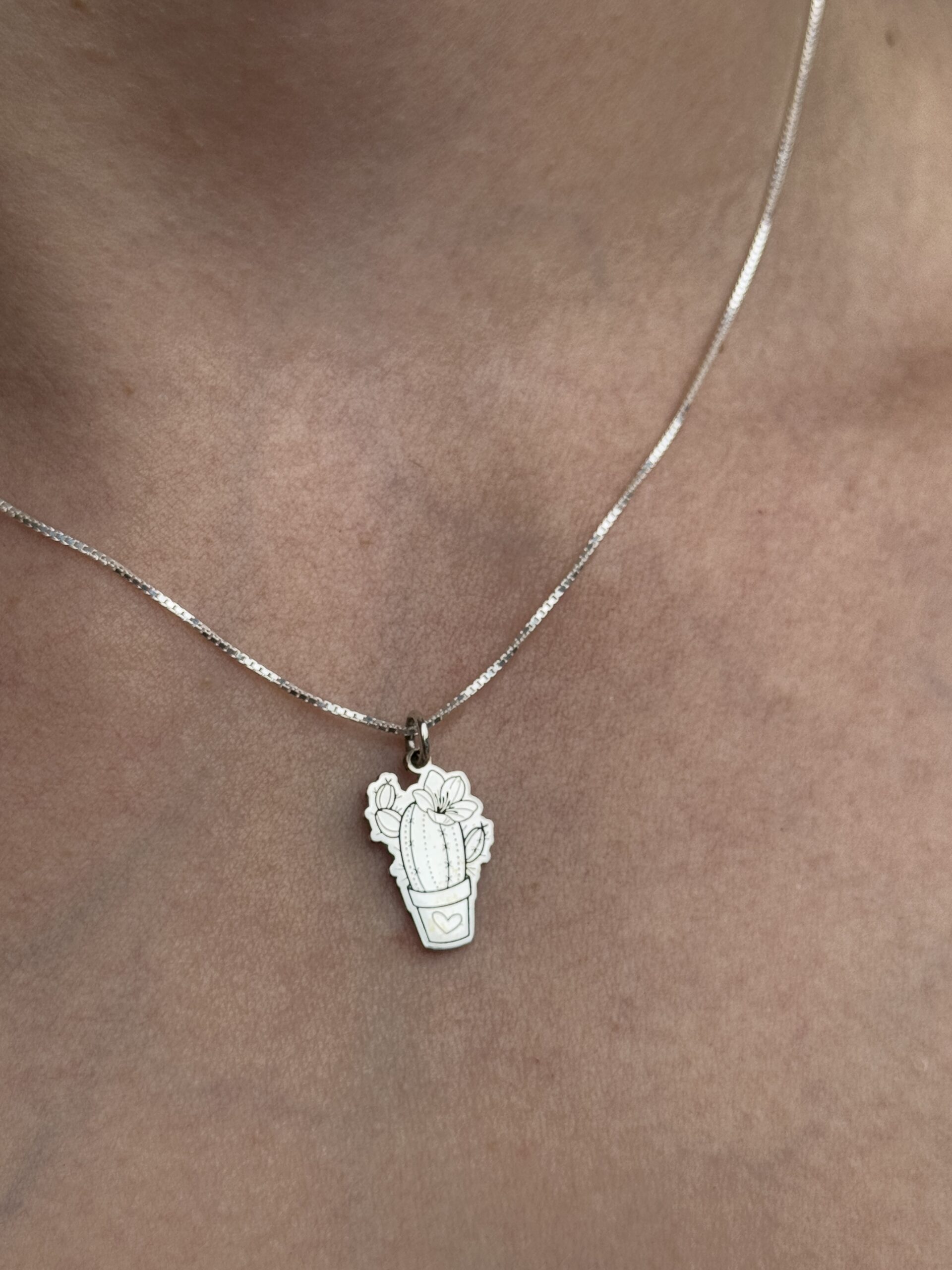 Pingente cacto em prata - Imagem 3