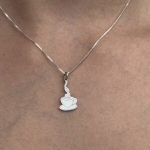 Pingente em prata - xícara