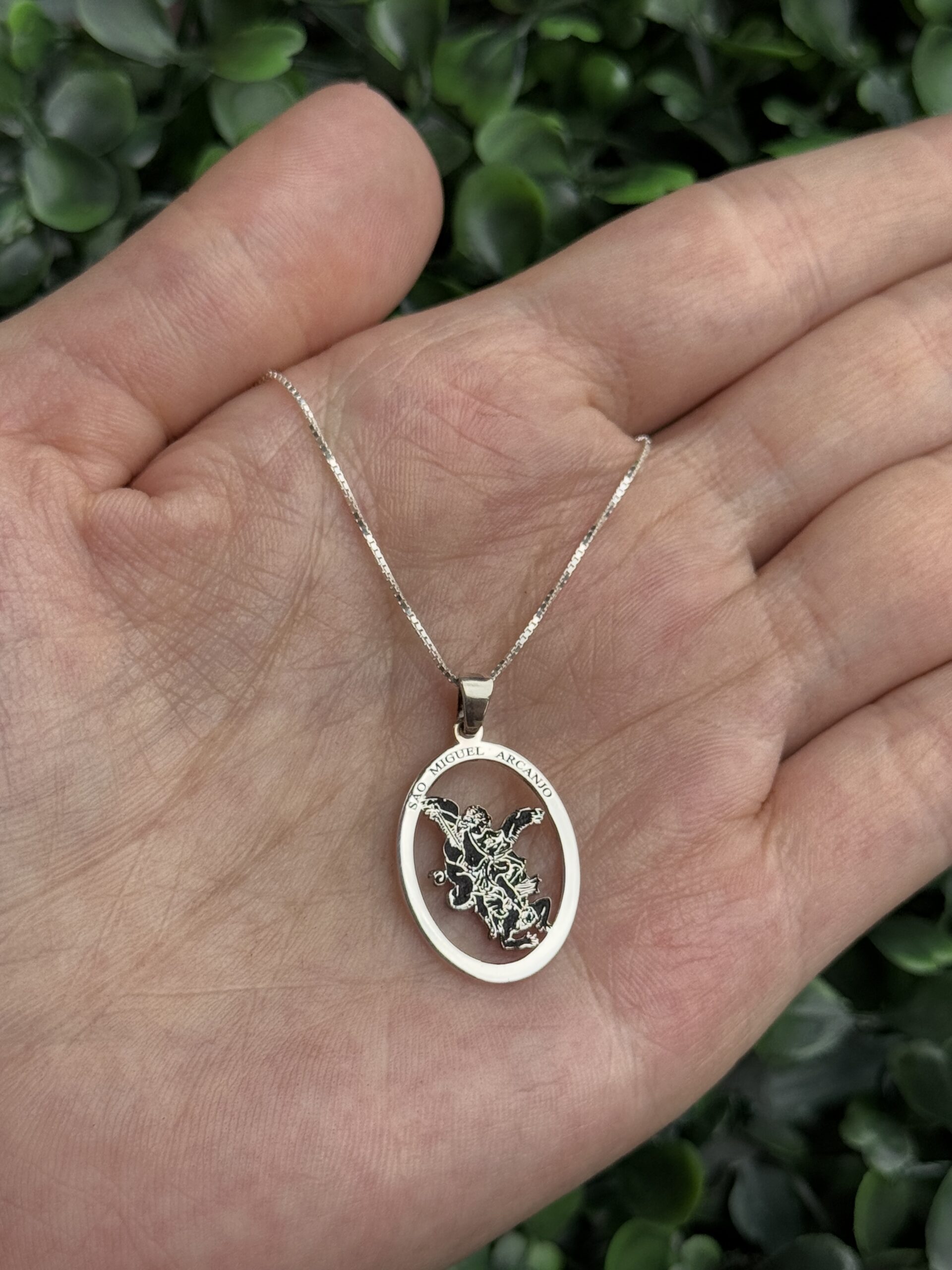 Pingente São Miguel Arcanjo em prata - Imagem 3
