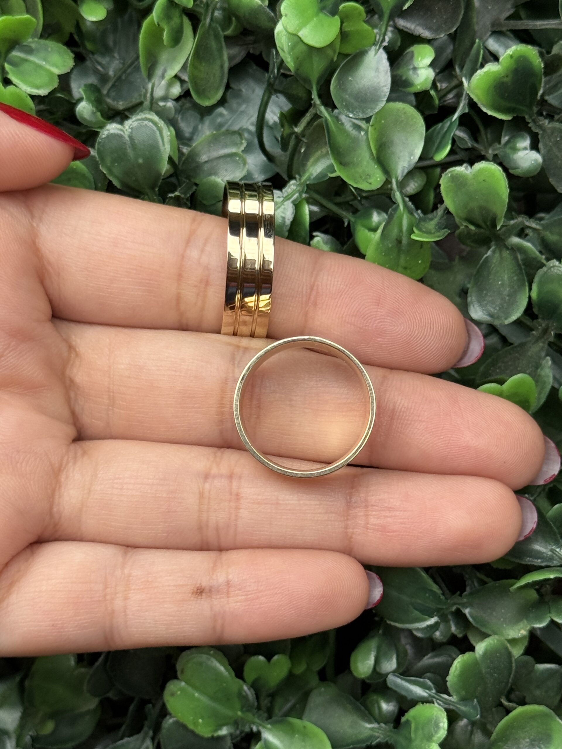 Par de aliança 6mm em ouro - Imagem 6