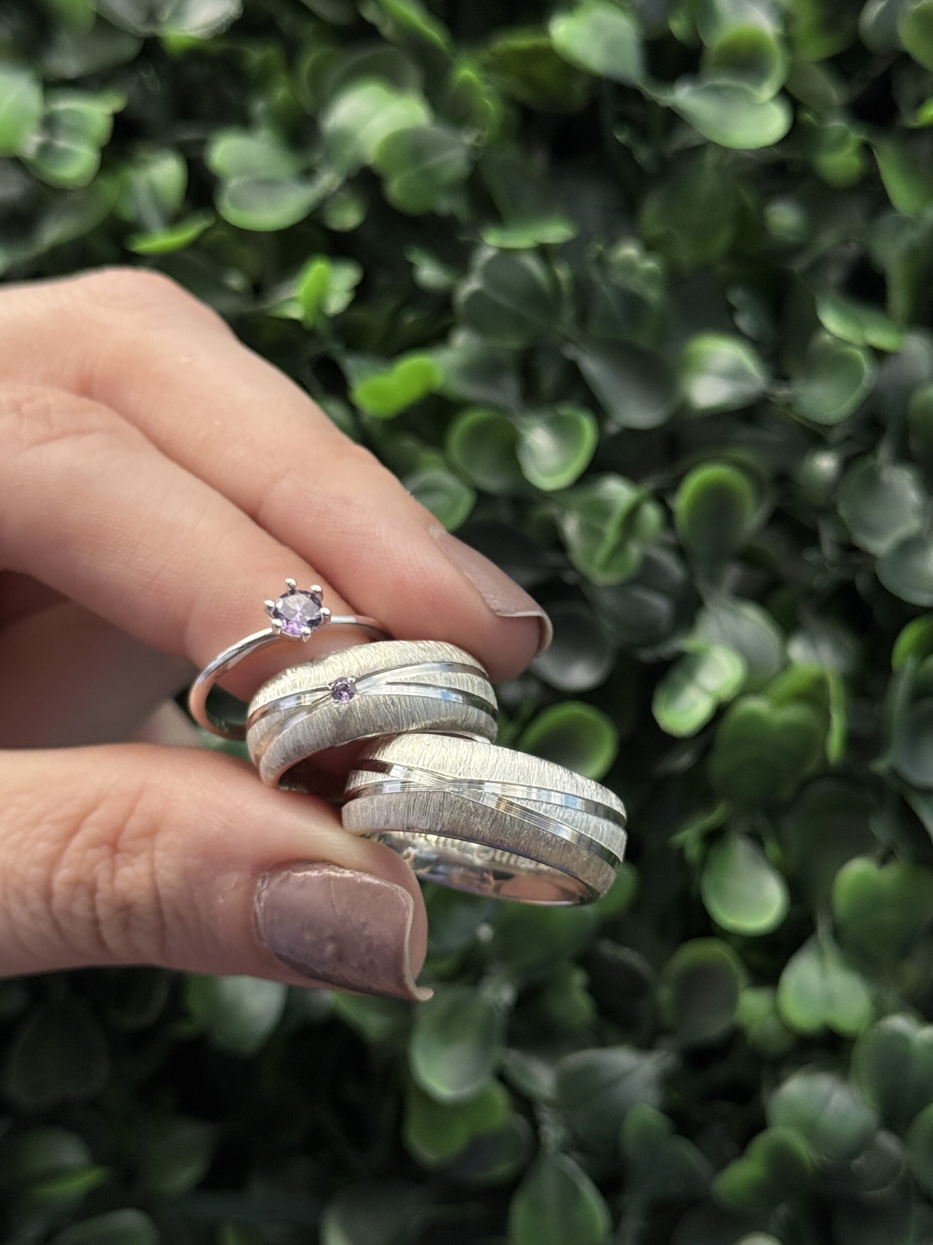 Par de aliança 8mm em prata - Imagem 3