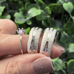 Par de aliança 8mm em prata