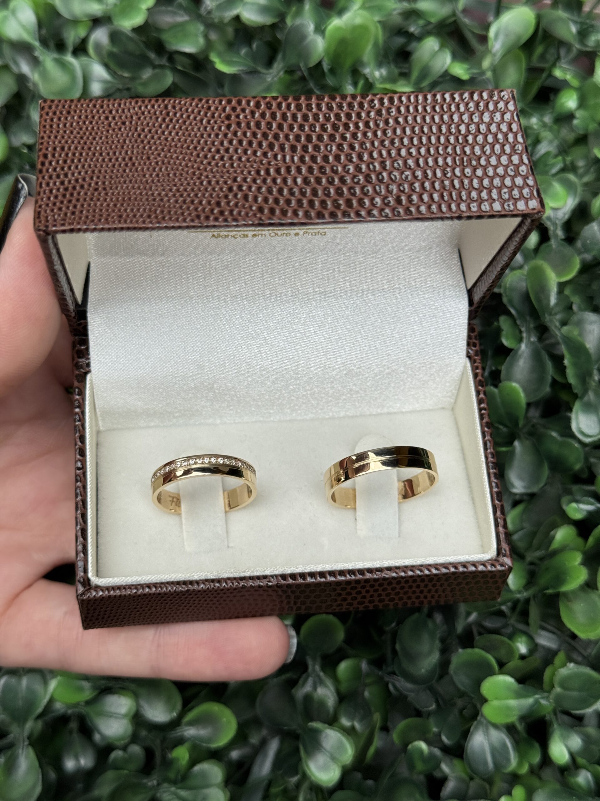 Par de aliança 4mm em ouro - Imagem 6