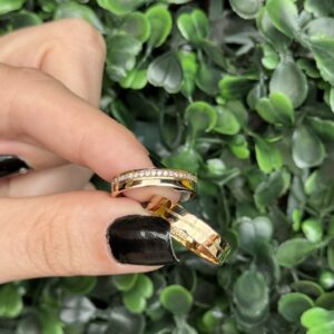 Par de aliança 4mm em ouro