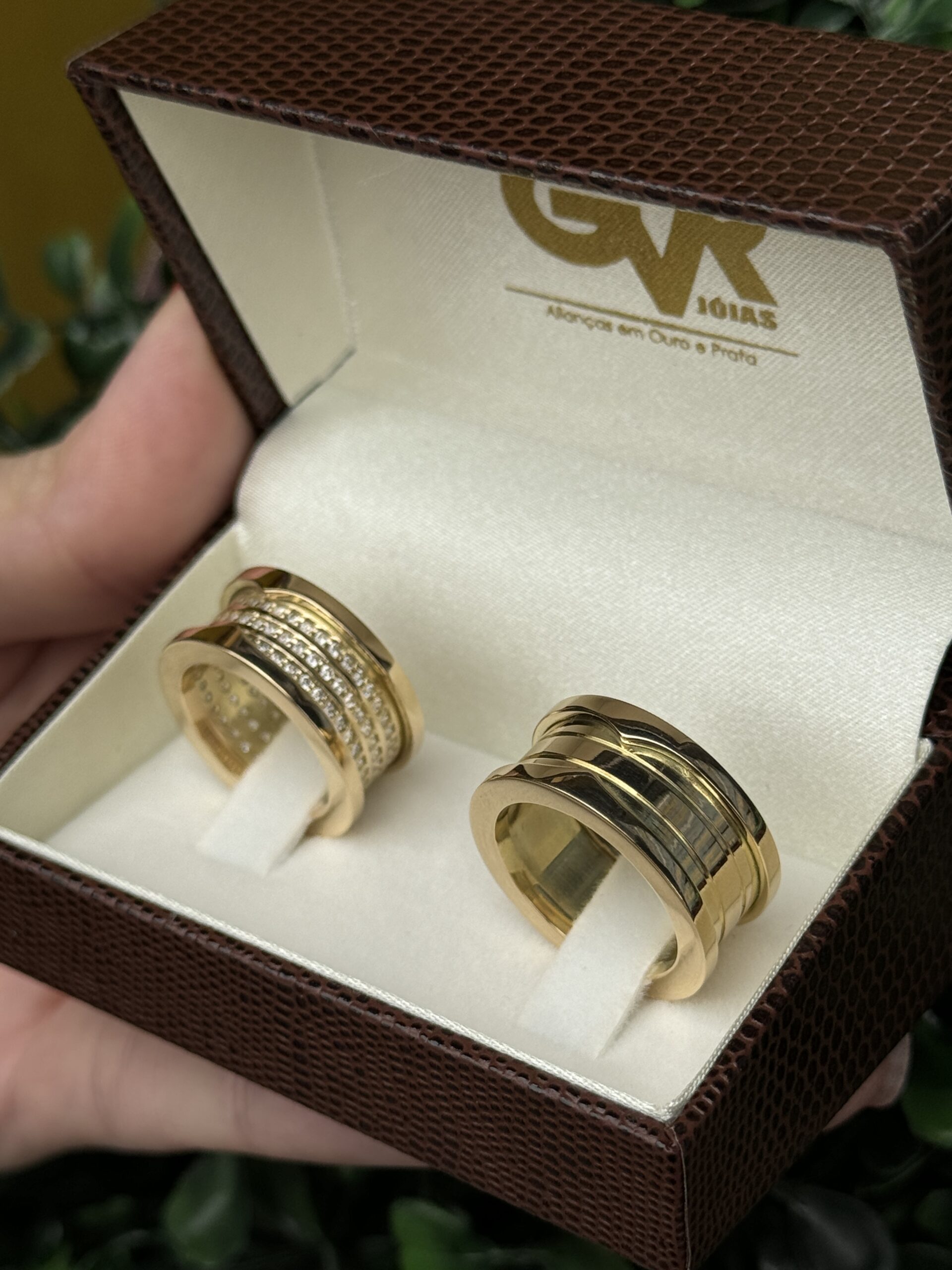 Par de aliança 10mm em ouro - Imagem 6