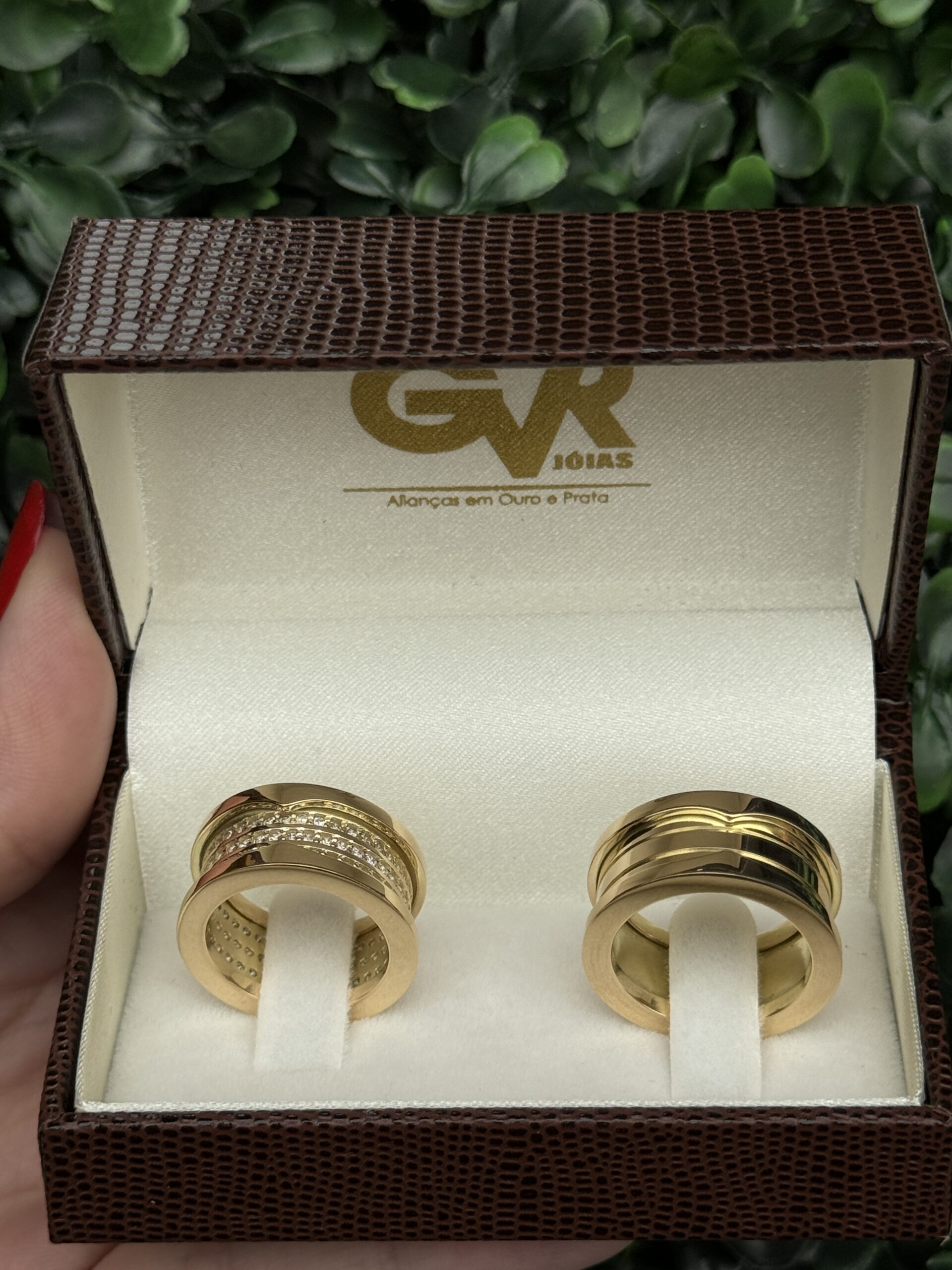 Par de aliança 10mm em ouro - Imagem 7