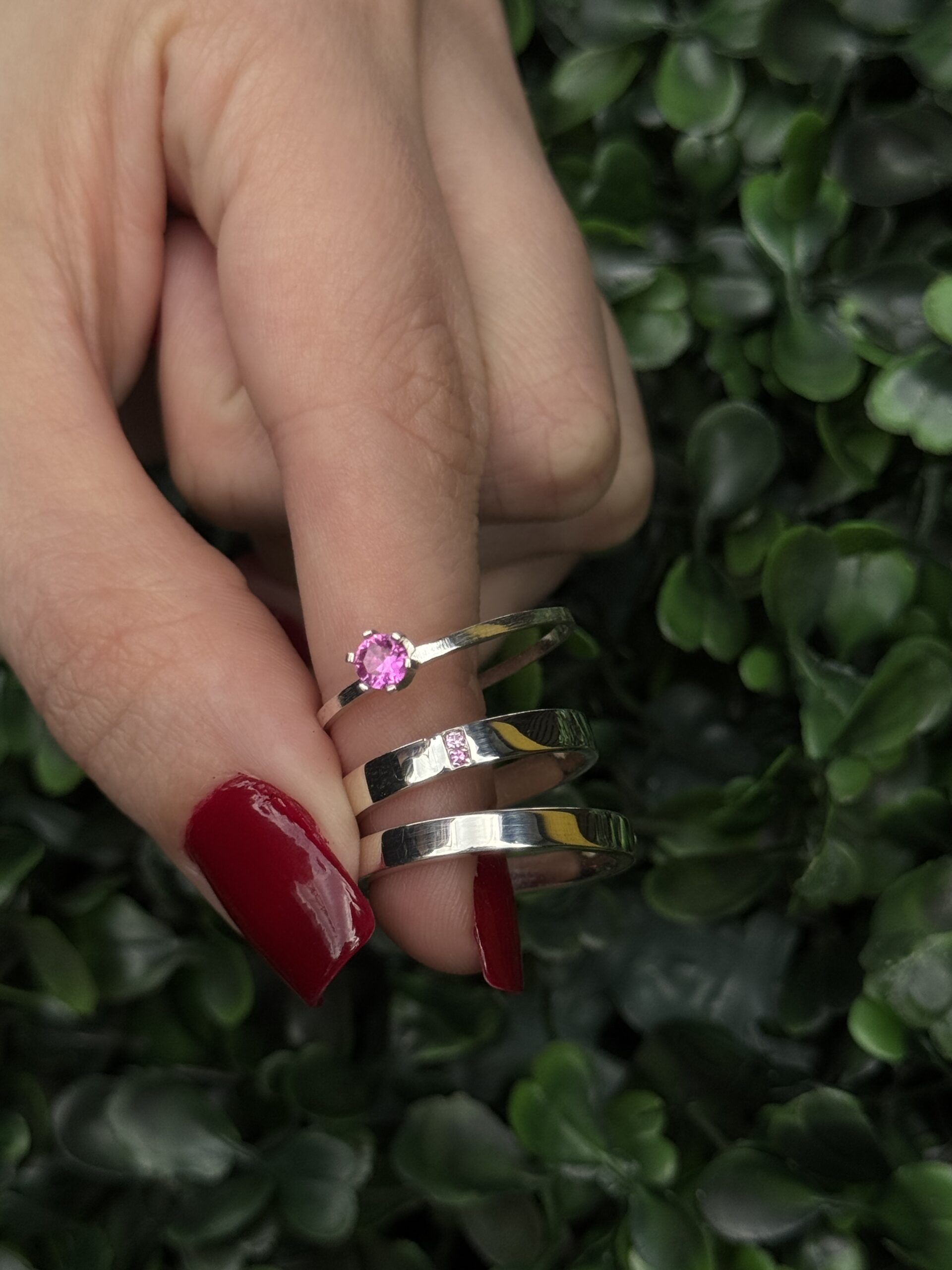 Par de aliança 3mm em prata - Imagem 5