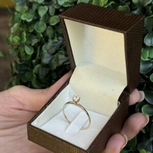 Solitário em ouro 18k