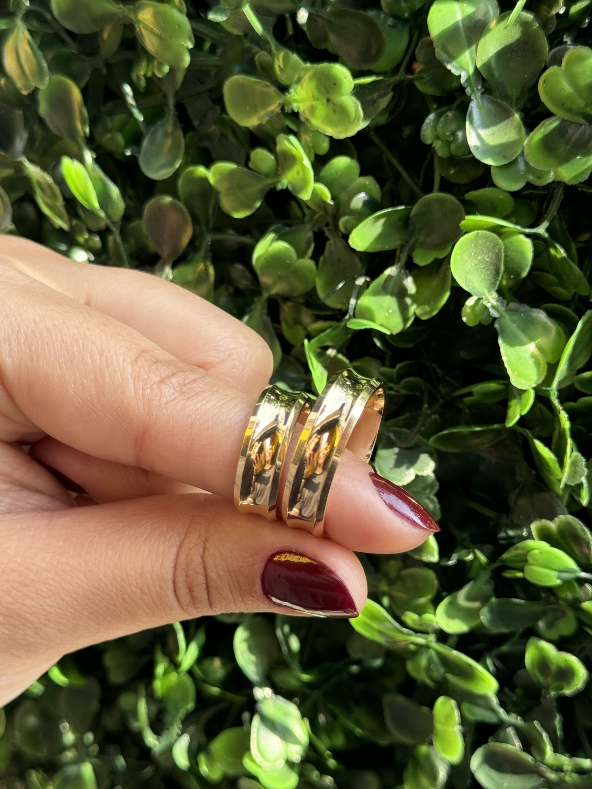 Par de aliança 6mm em ouro