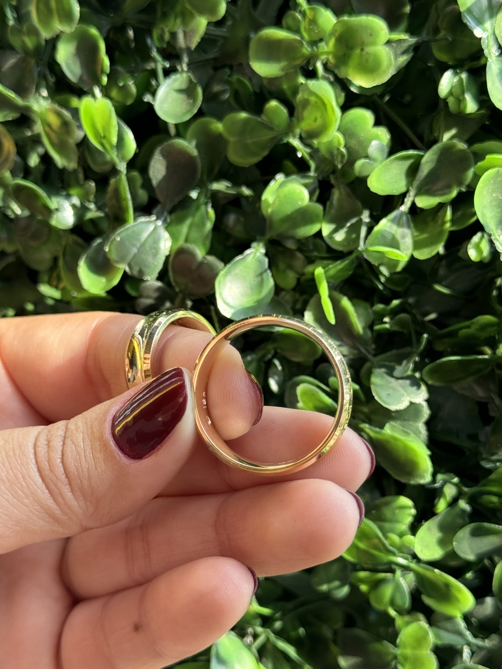 Par de aliança 6mm em ouro - Imagem 3