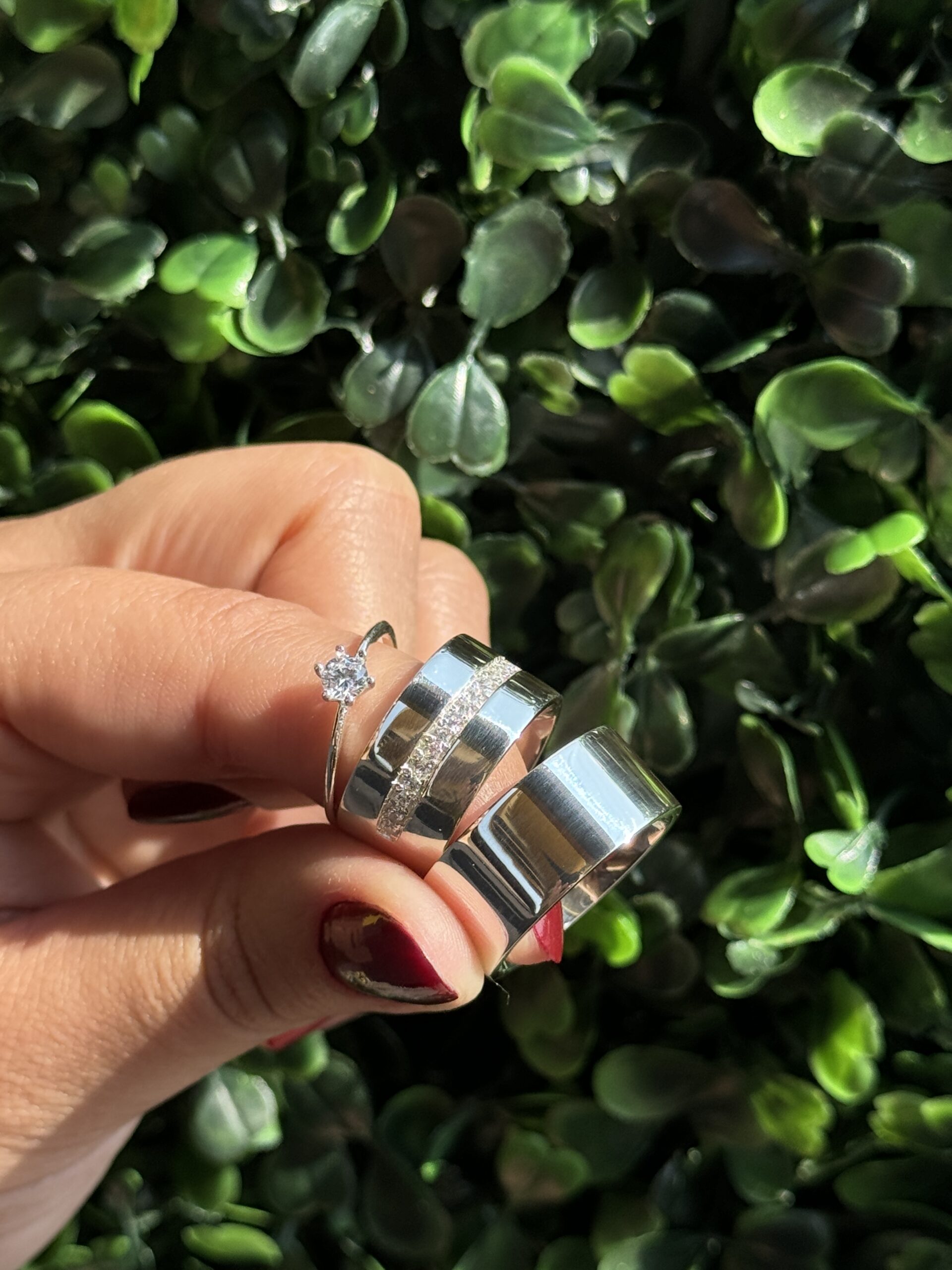 Par de aliança 10mm em prata - Imagem 5