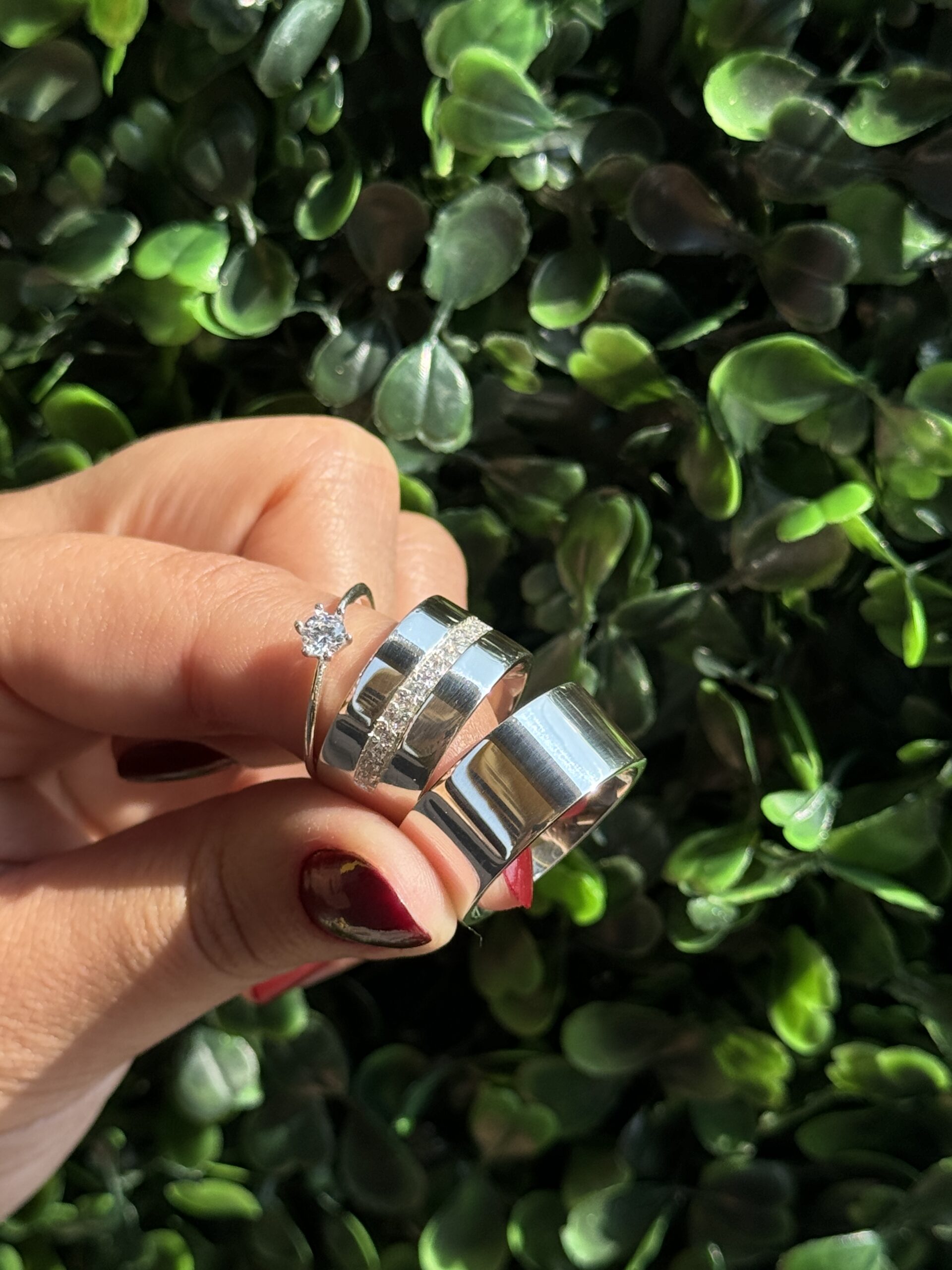 Par de aliança 10mm em prata