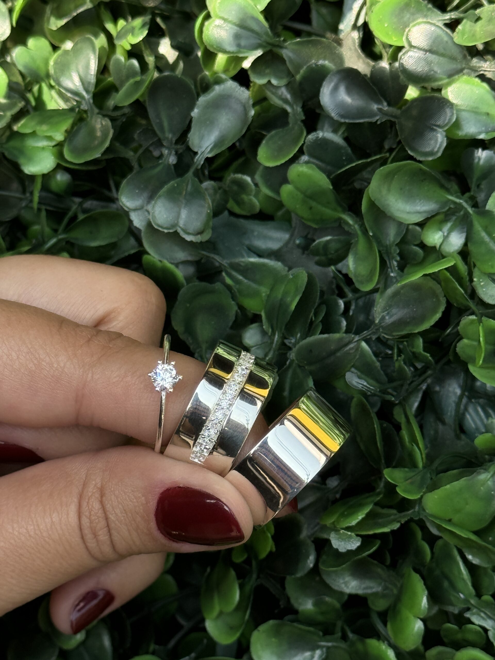 Par de aliança 10mm em prata - Imagem 3