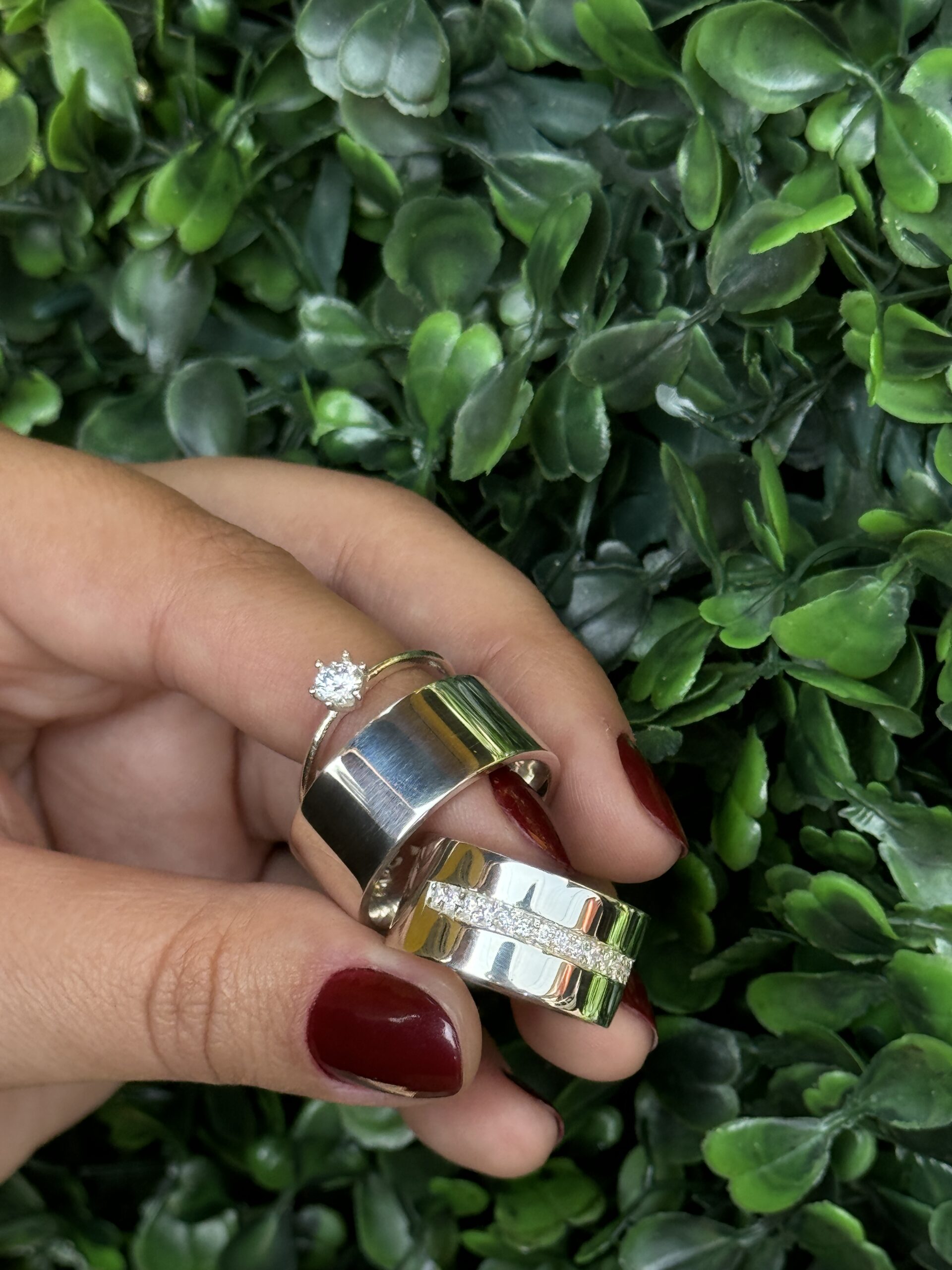 Par de aliança 10mm em prata - Imagem 2