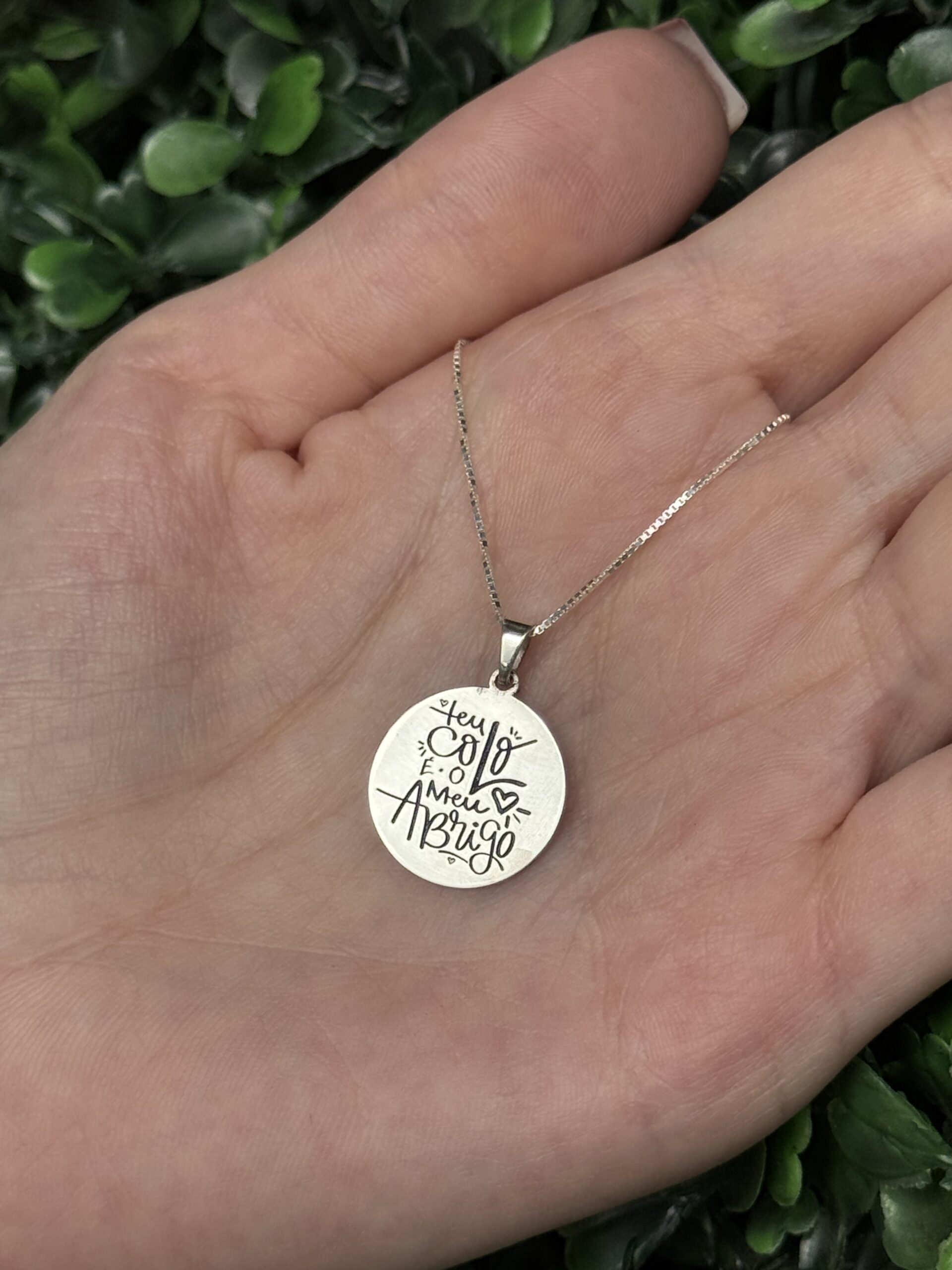 Pingente prata mãe - meu abrigo - Imagem 3