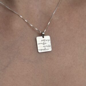 Pingente em prata - Agradeço