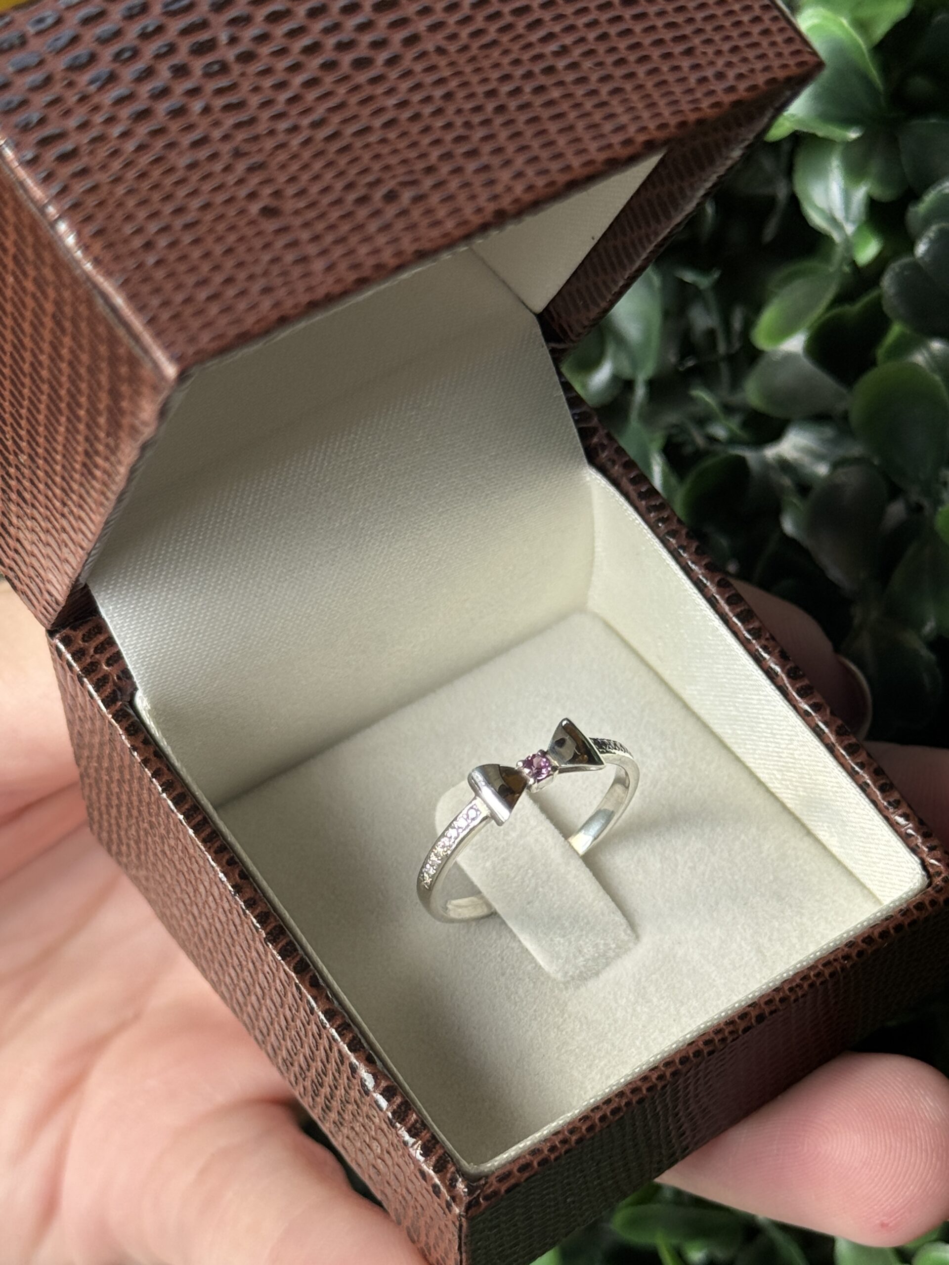 Solitário em prata princesas